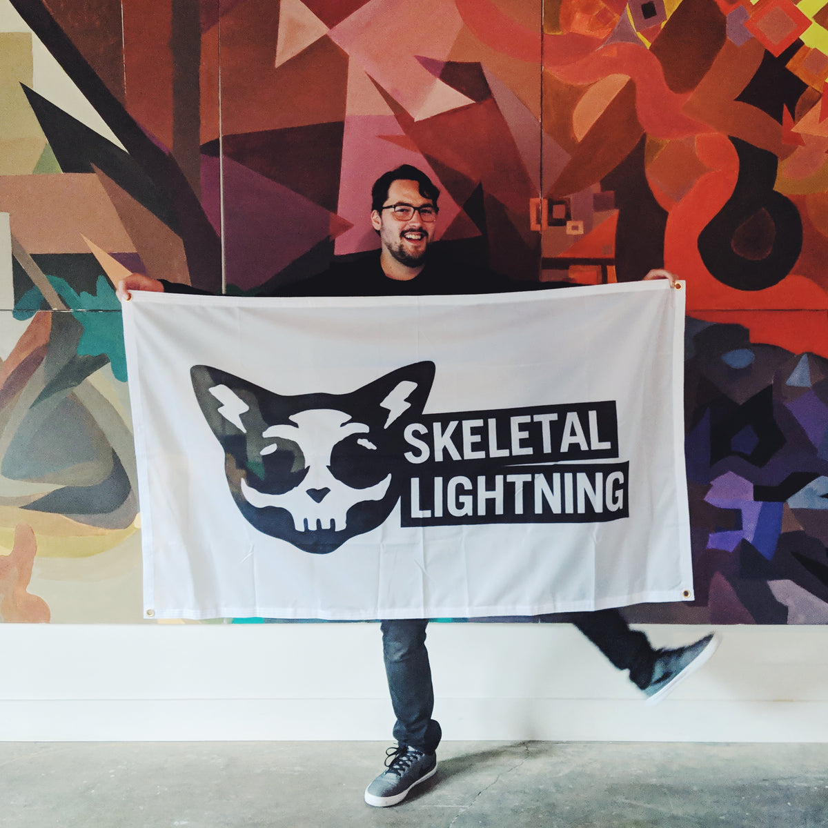 Skeletal Lightning Flag