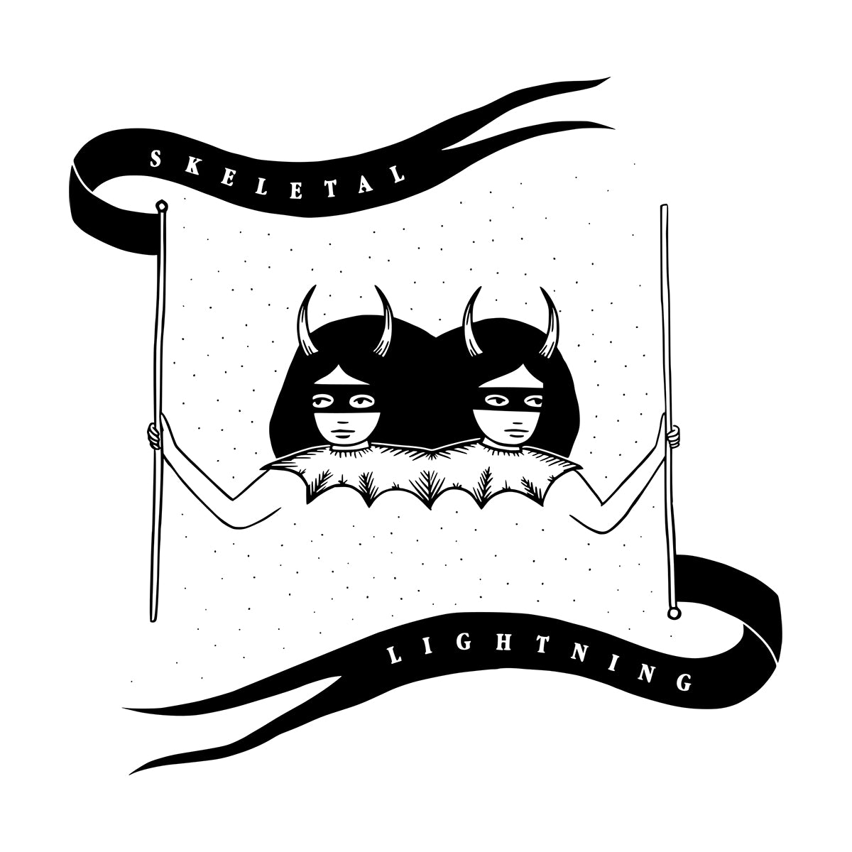 Skeletal Lightning Devil Girls Tie Dye T-Shirt